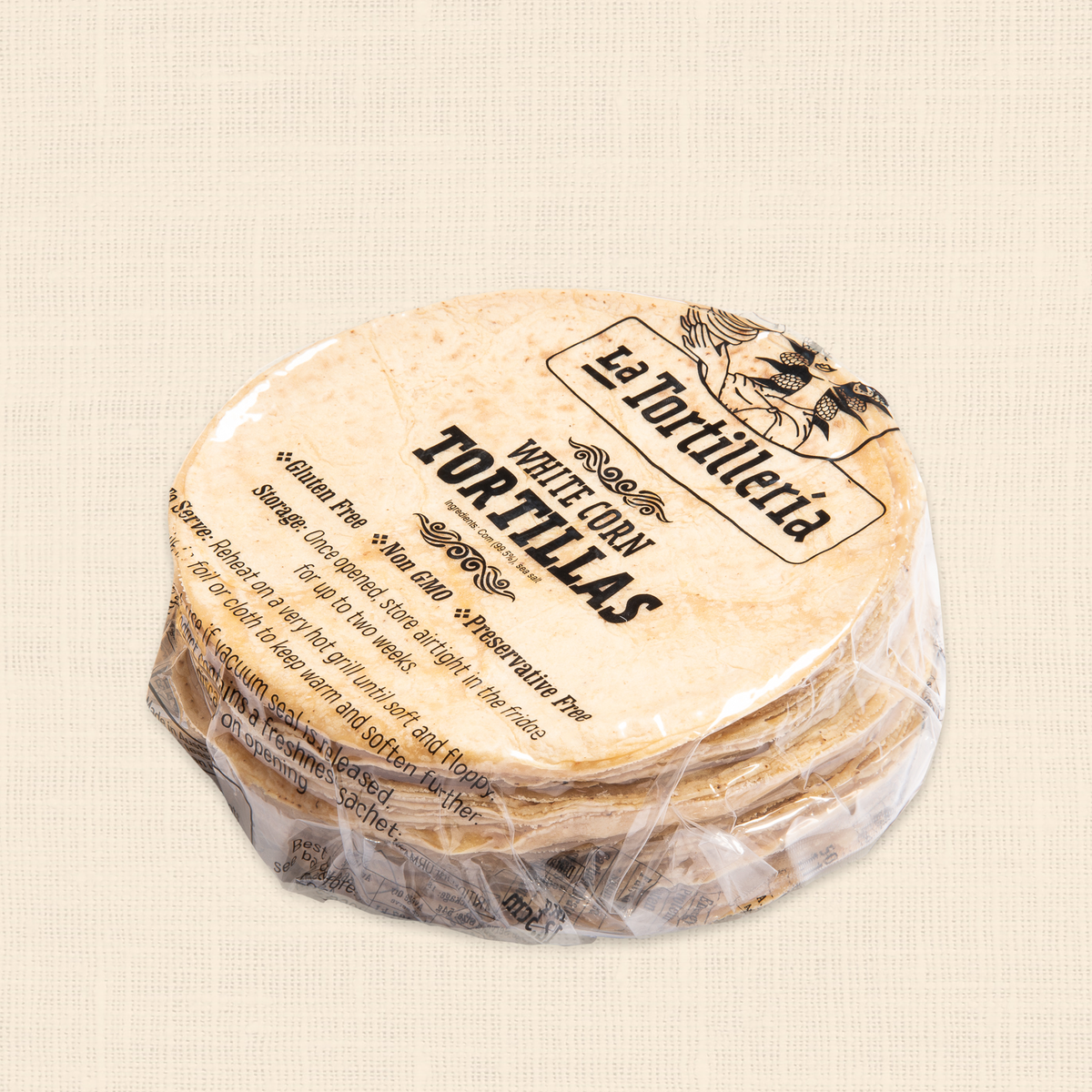 14.5cm White Corn Tortilla 1kg