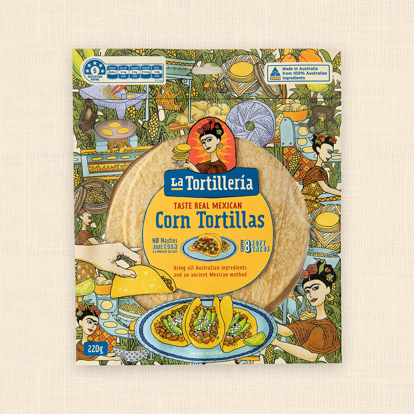 8 Pack 16cm White Corn Tortillas